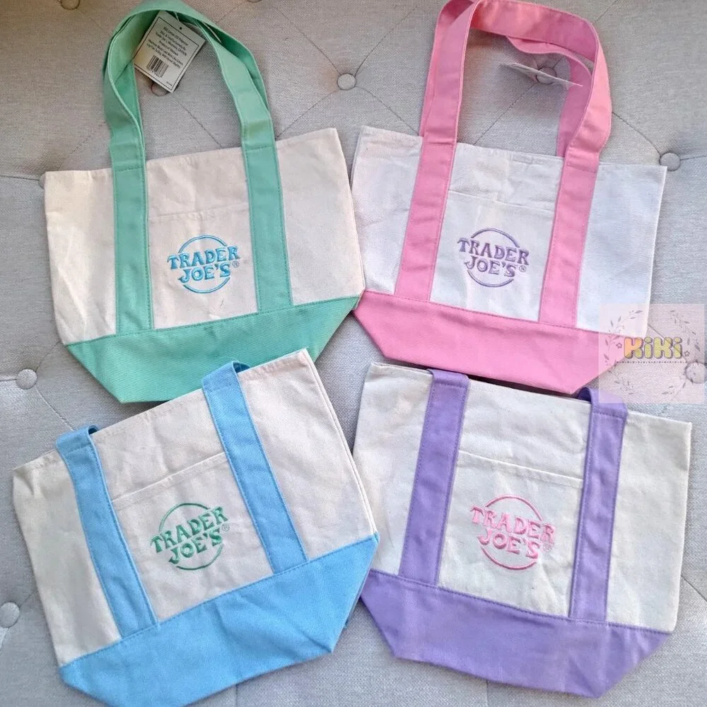 Lovely Lavender Trader Joe’s Mini Pastel Canvas Tote Bag